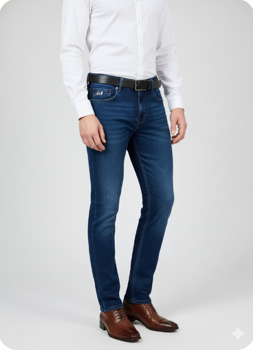 Men's Dark Indigo Slim-Fit Jeans