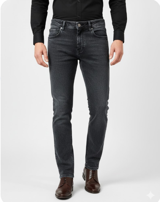 Men's Modern Fit Dark Wash Denim Jeans