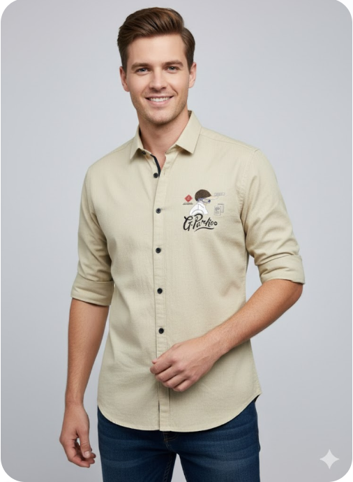 G.Parahoo Signature Printed Casual Shirt