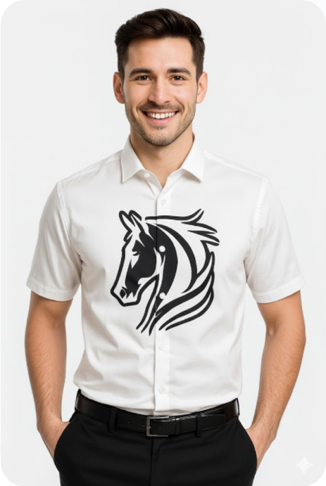 Men's Equestrian Print Premium Casual Shirt
