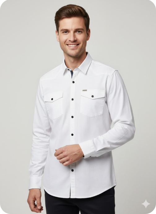 Men's Premium Dual-Pocket Cargo Casual Shirt